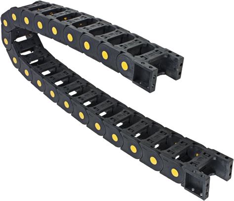 R55 25mm X 50mm Black Plastic Open Type Cable Drag Chain 